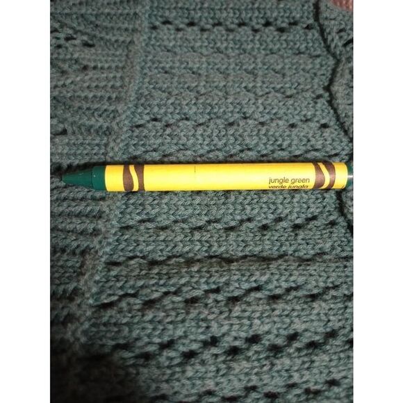 LC Lauren Conrad Sweater Ladies Small Green Cardigan Open Knit - Picture 5 of 8